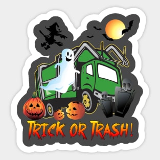 Halloween!  Trick or Trash Sticker